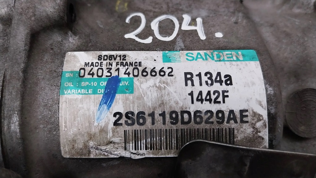 фото №5, Компресор кондиціонера 2s6119d629ae ford fiesta mk5 mk6 fusion 1.4 tdci