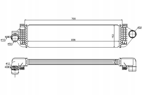 фото №1, Nissens 96492 радиатор воздуха наддувочный