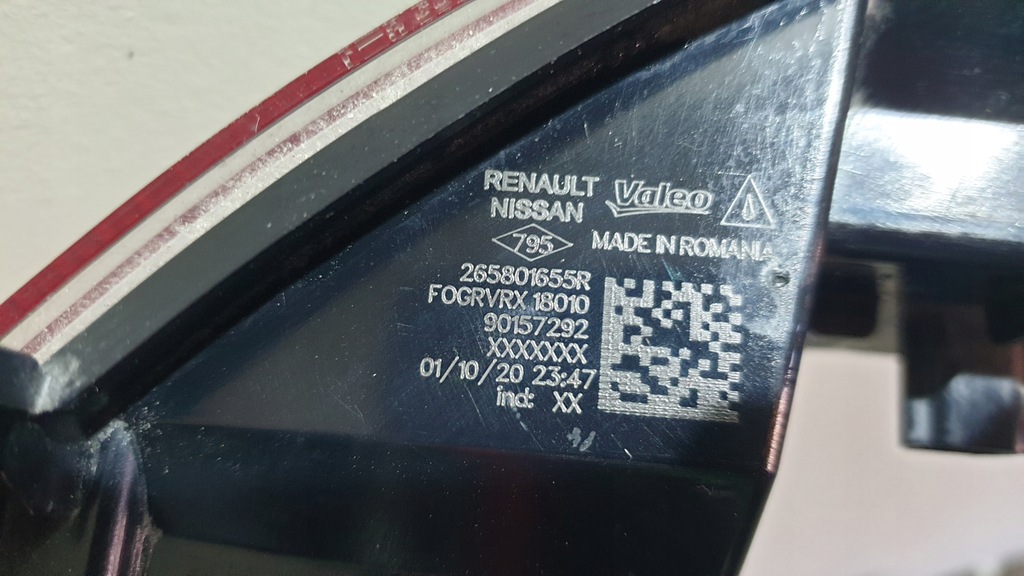 фото №7, Лампа правая задняя led renault captur ii 265801655r