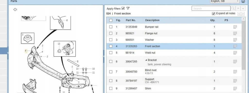 фото №9, Volvo s40 2005 решітка радіатора