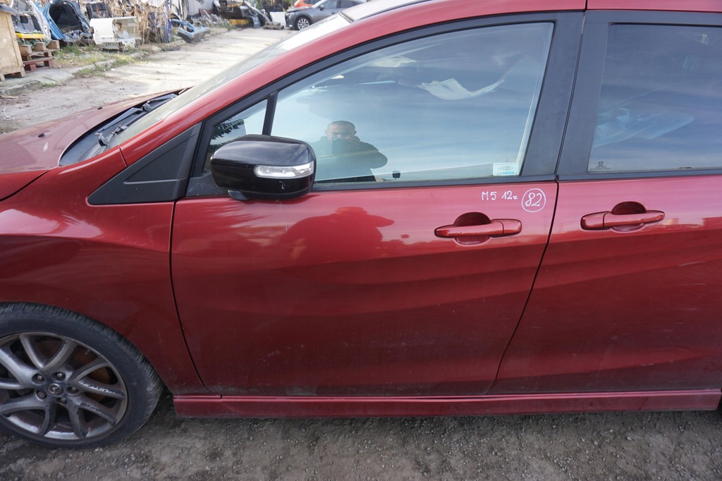 фото №1, Mazda 5 cw ii дверь левая передние бордовые 2010-2015r 42y стекло