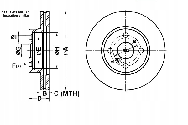 фото №1, Ate тормозные диски тормозные 2szt. toyota iq aston martin