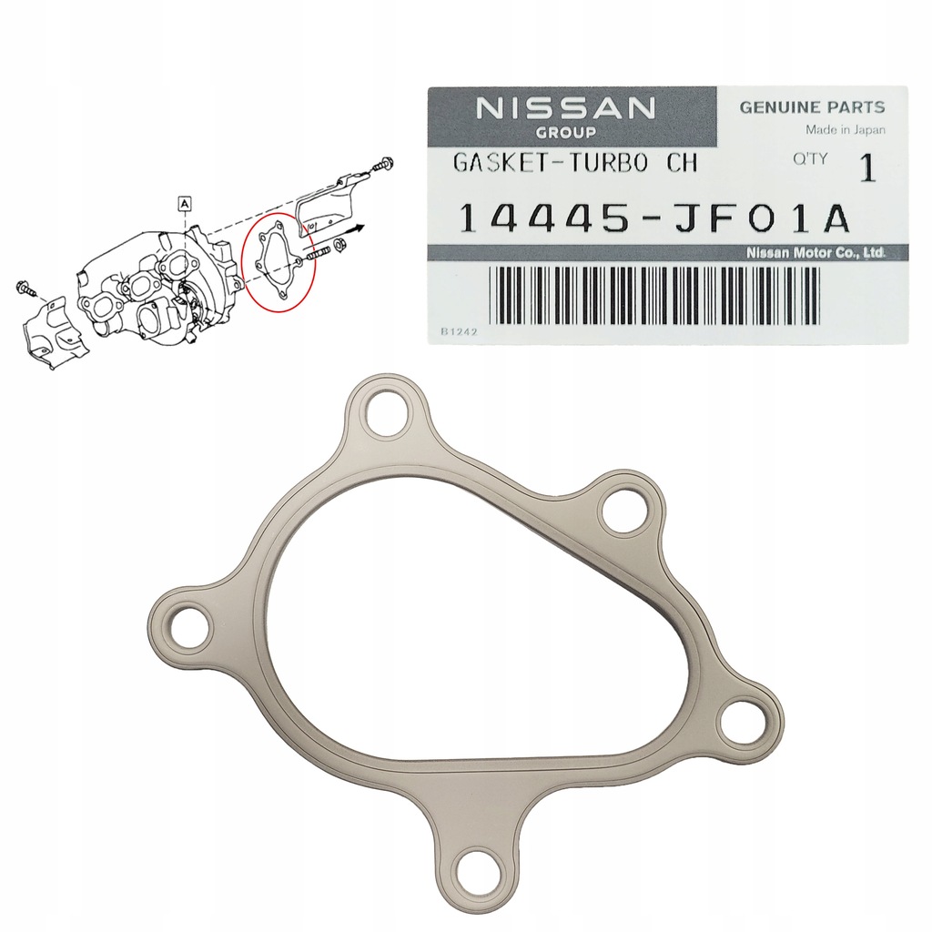 фото №1, Прокладка турбины турбонагнетателя правая nissan gt-r r35 3.8 vr38dett oem