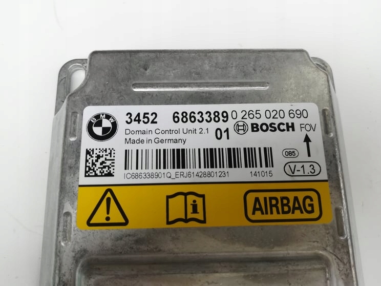 фото №4, Bmw f34 f31 f30 модуль датчик подушка безпеки 6863389