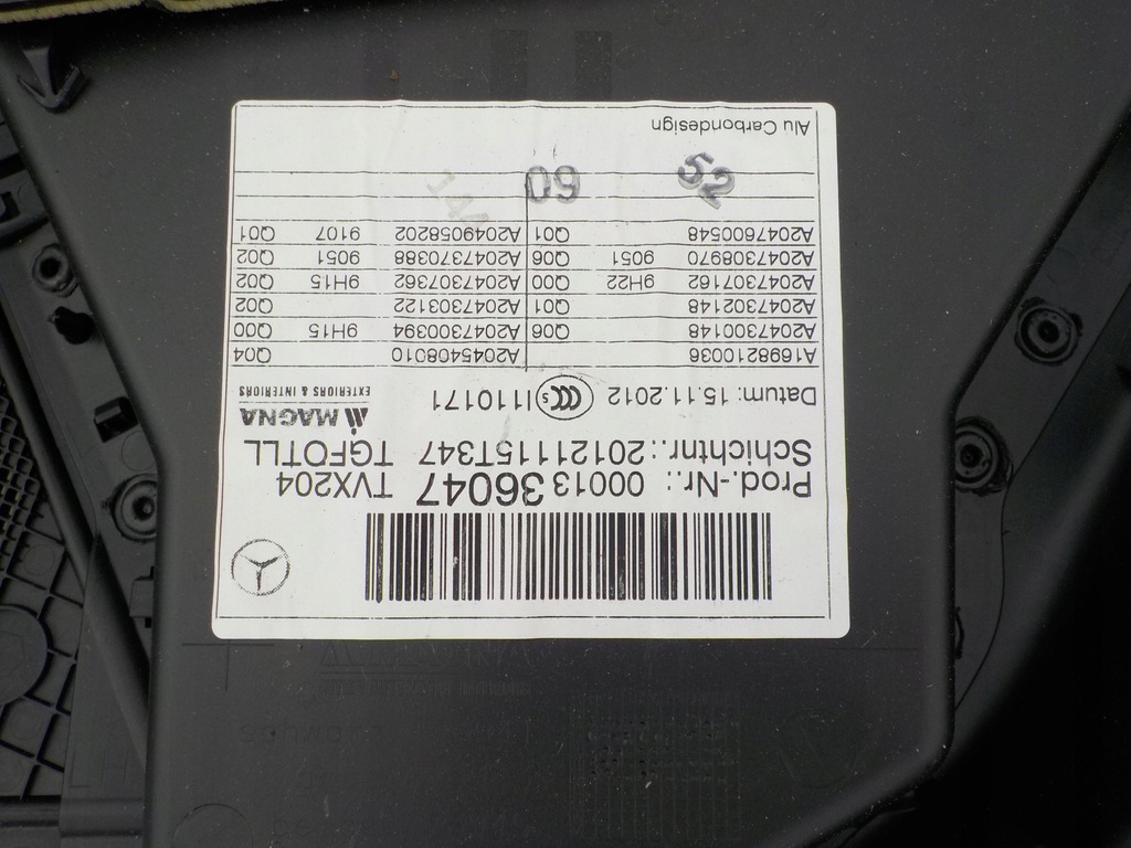 фото №8, Mercedes glk x204 оббивка обшивка двері лівий задня