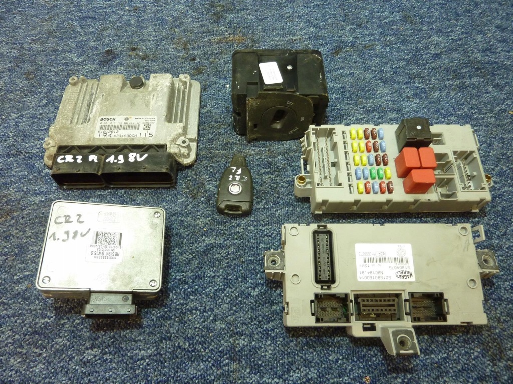 фото №1, Бортовой компьютер замок зажигания bsi fiat croma 2 1.9 8v m-jet