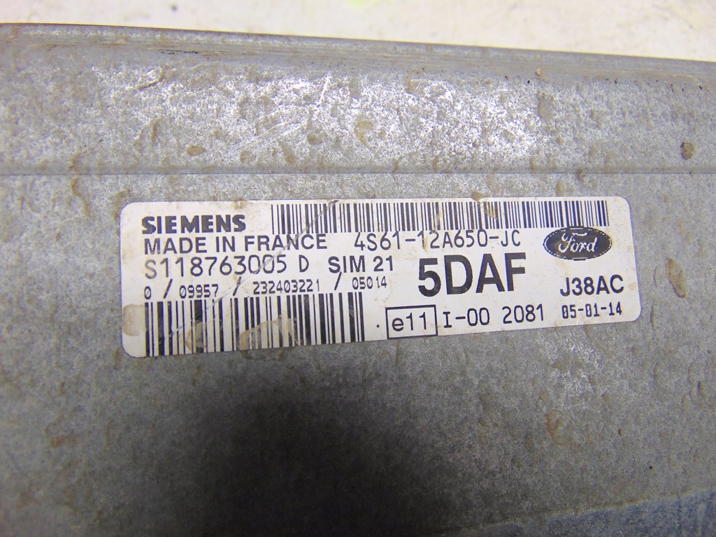 фото №10, Набір стартовий імобілайзер ford fiesta v mk5 02-08r 1.4 бензин europa