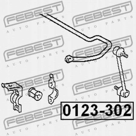 Стрижень стабілізатора задній toyota corolla sed/cp/wg ae10,ce100 | 0123-302 feb Недорого