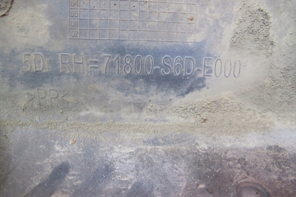 фото №10, Honda civic 7 vii eu7 5d lift 04- накладка молдинг поріг права nh674p