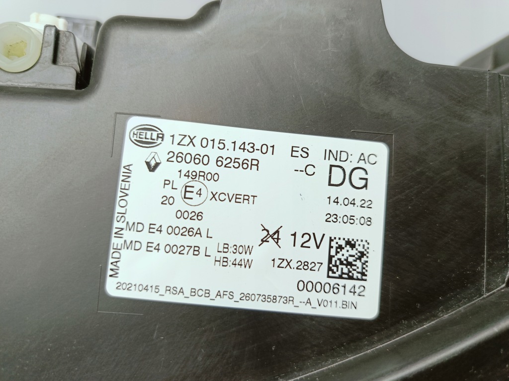 Renault megane v 5 e-tech 21- фара ліва перед full led європа  260606256r Київ