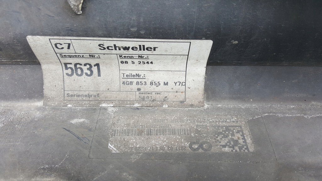 фото №15, Молдинг порог левая audi a7 s-line 4g8853859j