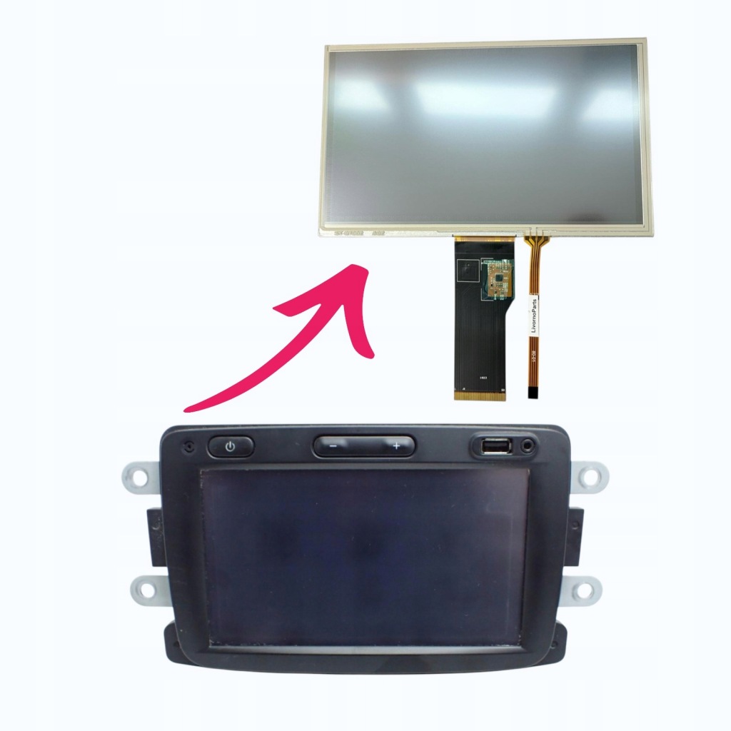 Купить Дисплей dacia sandero 2013-2017 экран lcd радио монитор новый