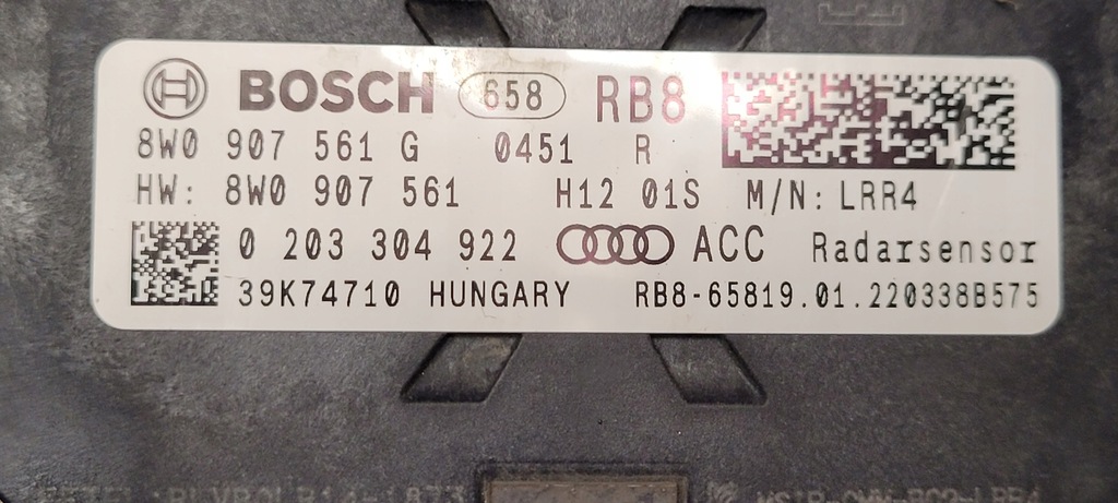 фото №3, Audi радар distronic 8w0907561g