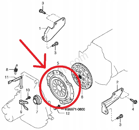 фото №5, Прижим диск сцепления pride 1990-2000, mazda 121