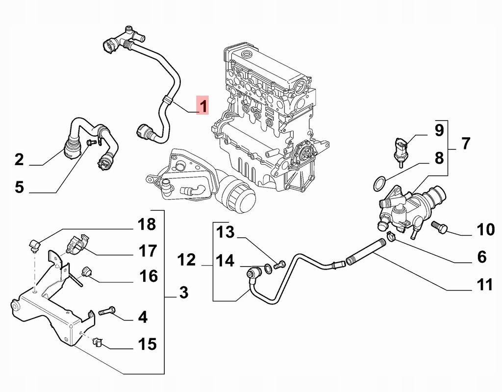 фото №2, Wąż трубка wody alfa romeo 159 brera giulietta 55215136