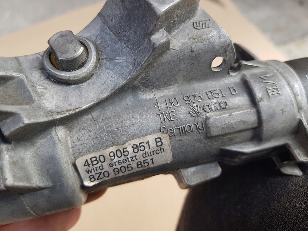 фото №13, Замок запалювання + ключ audi a2 / a4 b6 / a6 c5 / a3 8l 4b0905851b sprawdzona