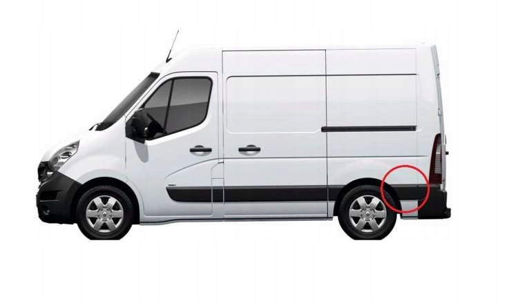 фото №3, Молдинг боковая za колесом левая задняя bok do renault master iii 3 opel movano b