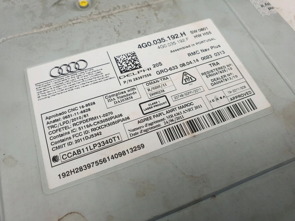 фото №11, Audi a6 s6 c7 4g 2014 панель / радиопроигрыватель cd/dvd/gps