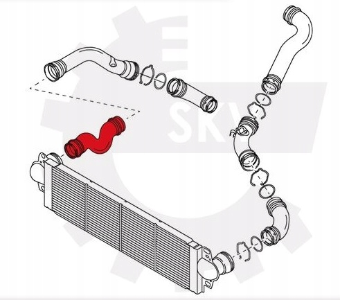 Шланг труба інтеркулер vw transporter t5 1.9tdi Доставка