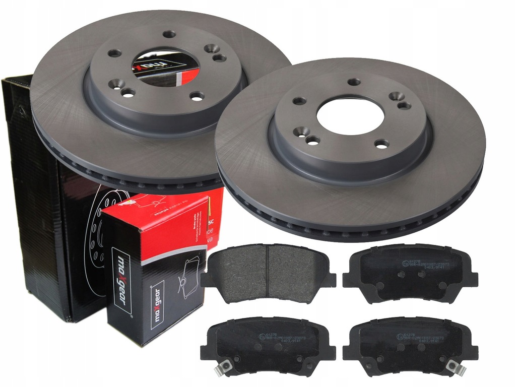 фото №1, Гальмівні диски гальмівні колодки maxgear перед kia ceed ii 280mm