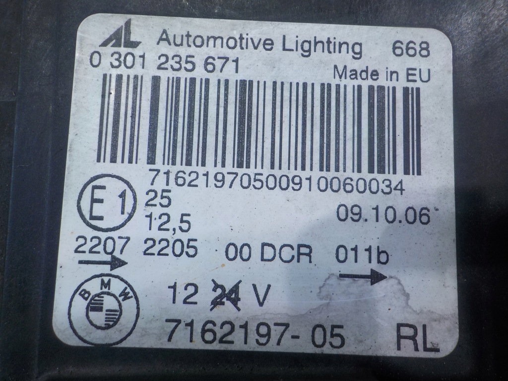 фото №6, Bmw x3 e83 2.0 d 06r 5d ксенон лампа ліва перед 7162197-05 0301235671