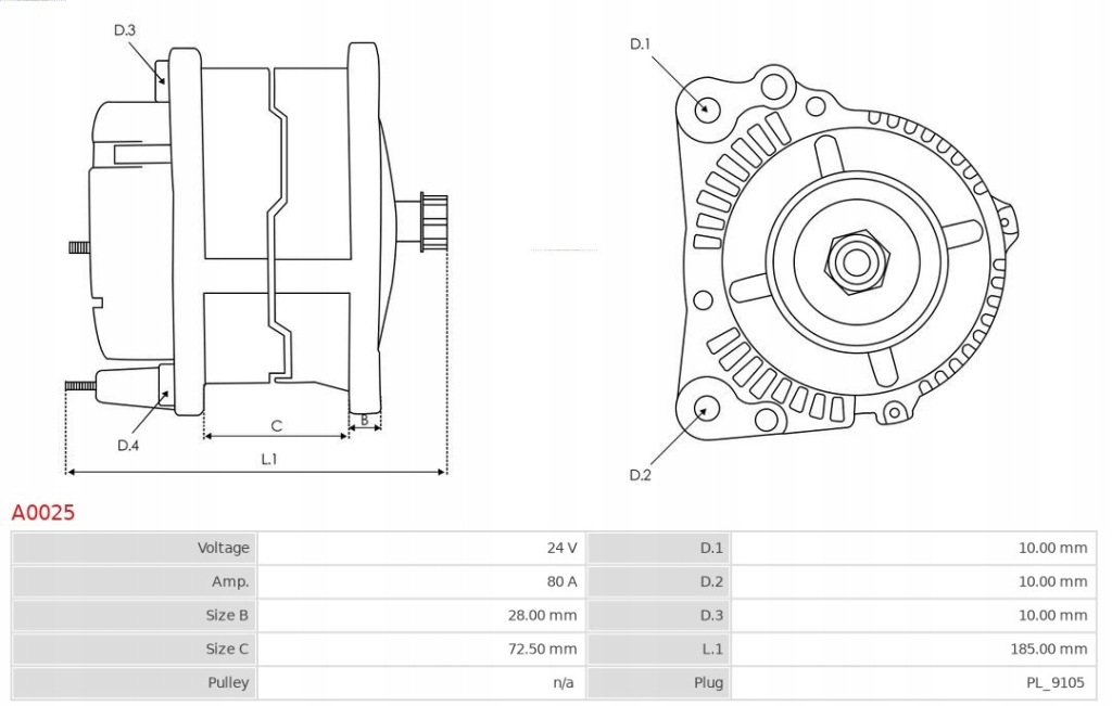 Генератор scania 113 11.0 as-pl a0025 Доставка