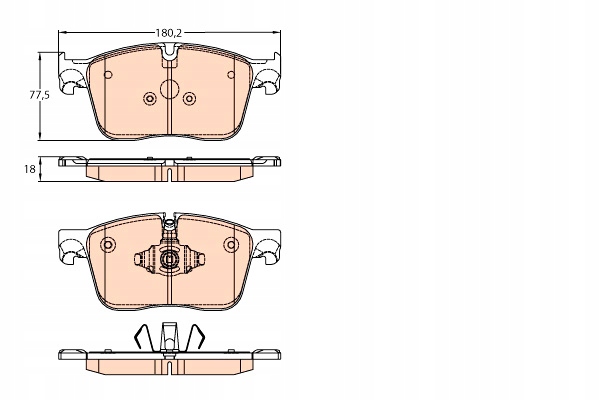 фото №1, Trw гальмівні колодки гальмівні перед jaguar f-pace i-pace xe xf ii xf