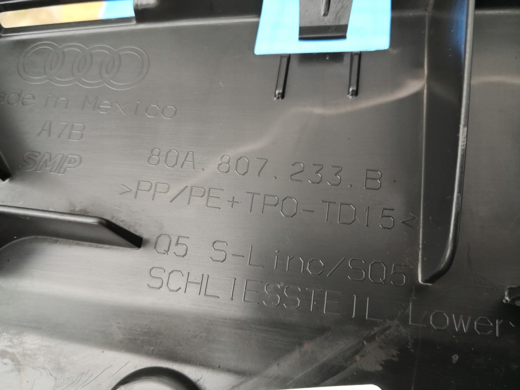 фото №11, Audi q5 sq5 80a s line плита pod бампер передній