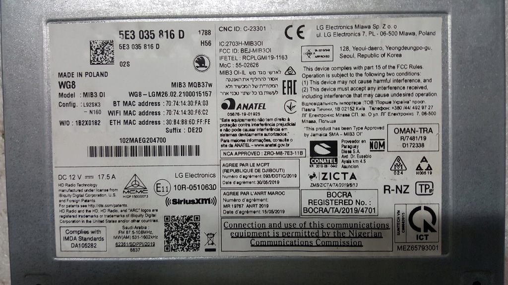 фото №9, Считыватель мультимедиа navi skoda octavia 4 5e3035816d