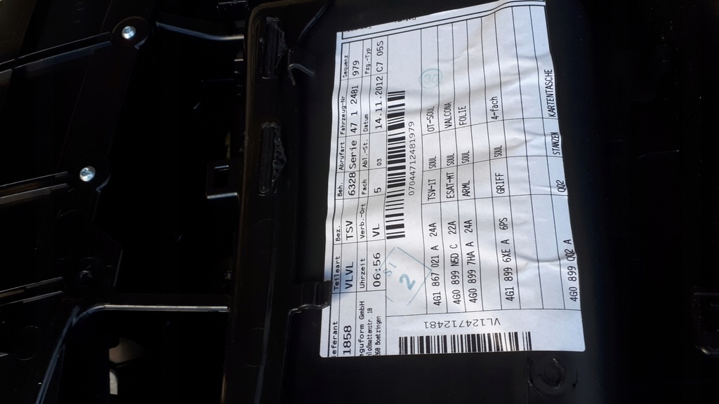 фото №10, Audi оригинальный номер 4g1867021a