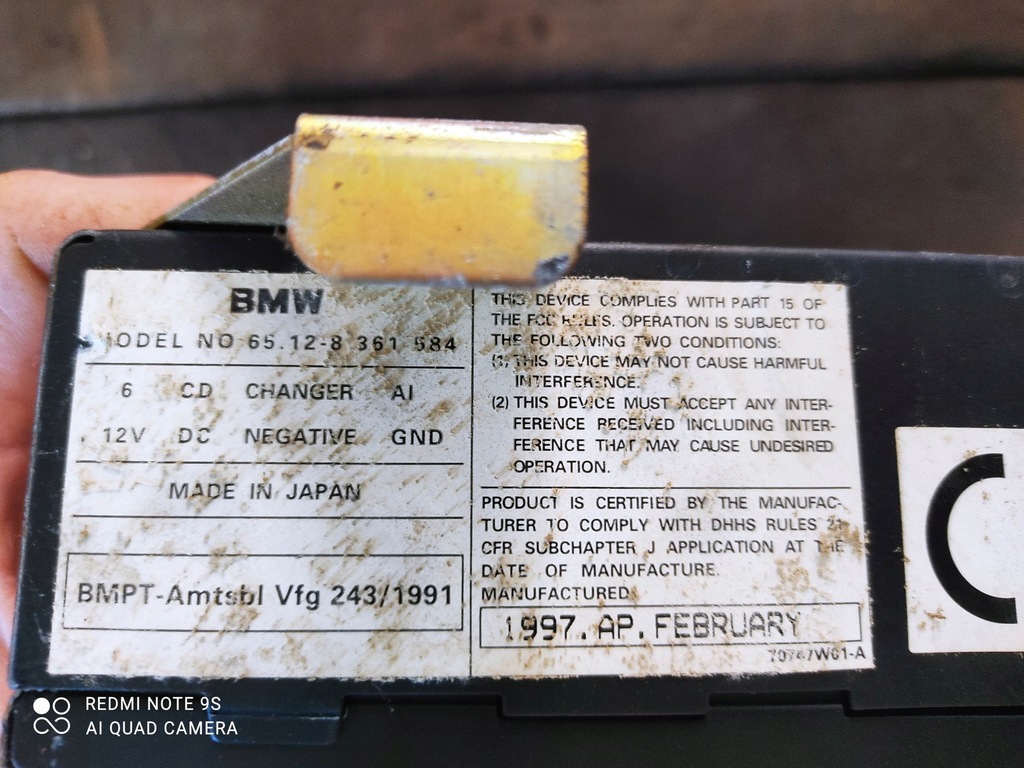 фото №6, Чейнджер дисков cd магазин bmw 3 e46 8361584 комплектная