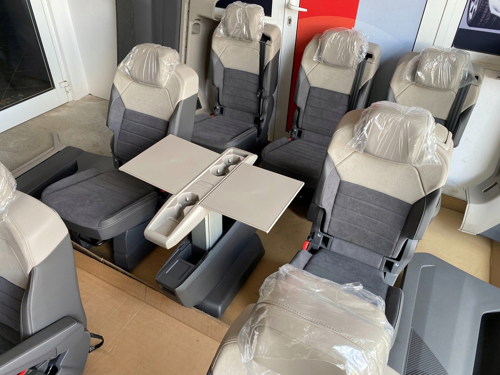 фото №9, Gd vw t7 multivan сидіння салон повний 7 легкові stolik шкіра alcantara