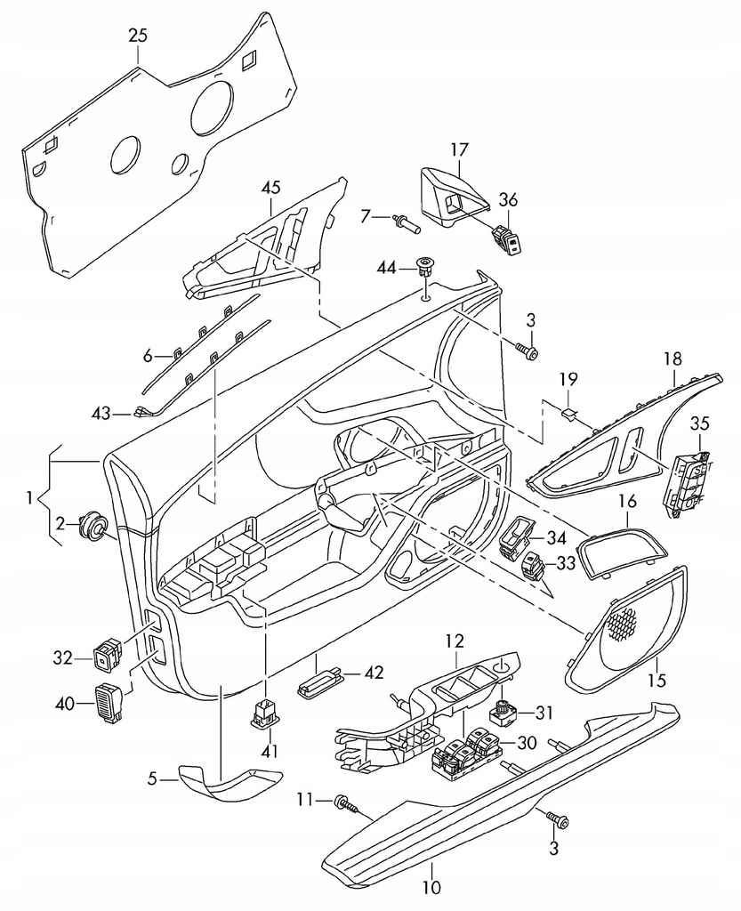 фото №11, Накладка динаміка двері лівий перед a7 4g 4g8035419