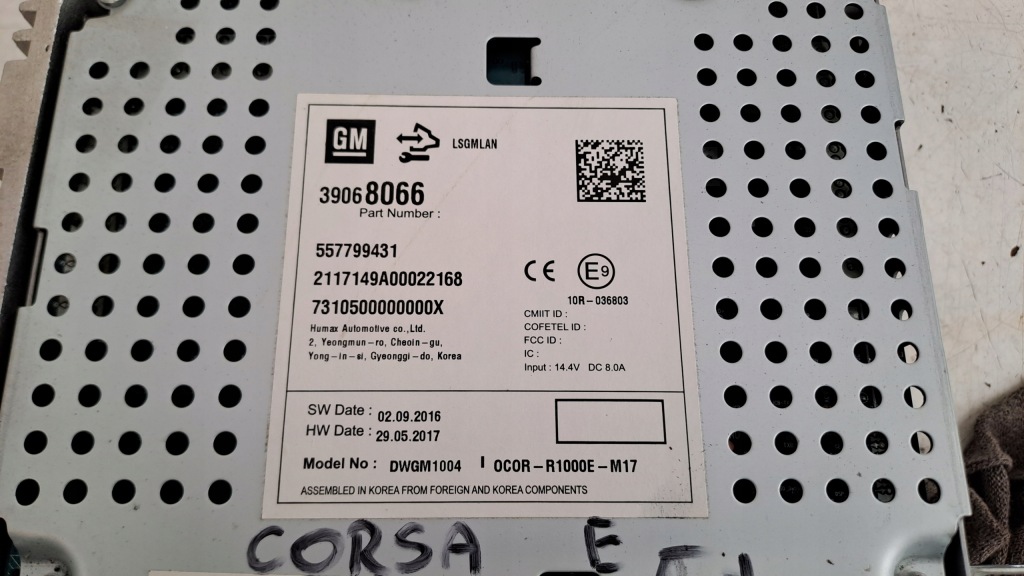 Радио 39068066 opel corsa e Оригинал