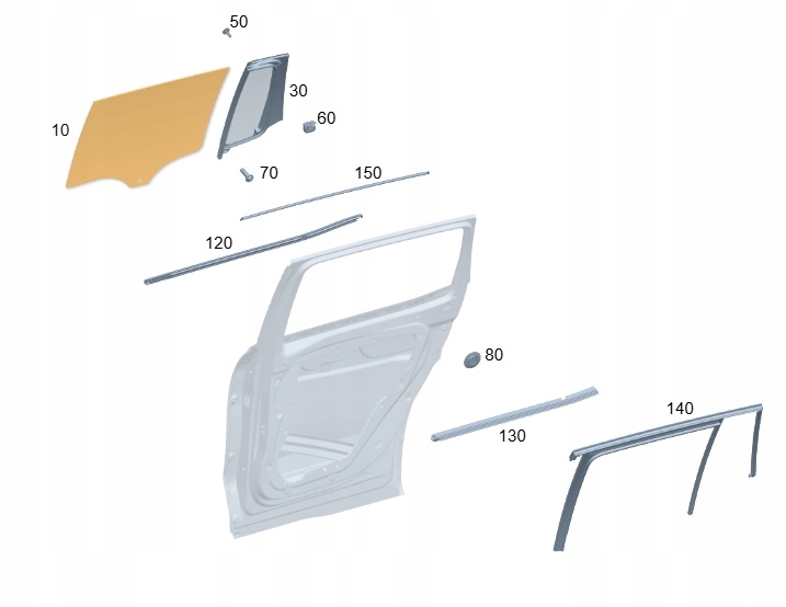 фото №1, Стекло боковая задняя задняя mercedes eqb x243