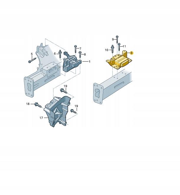 фото №8, Оригинальная подушка коробки audi vw 5q0199555bj
