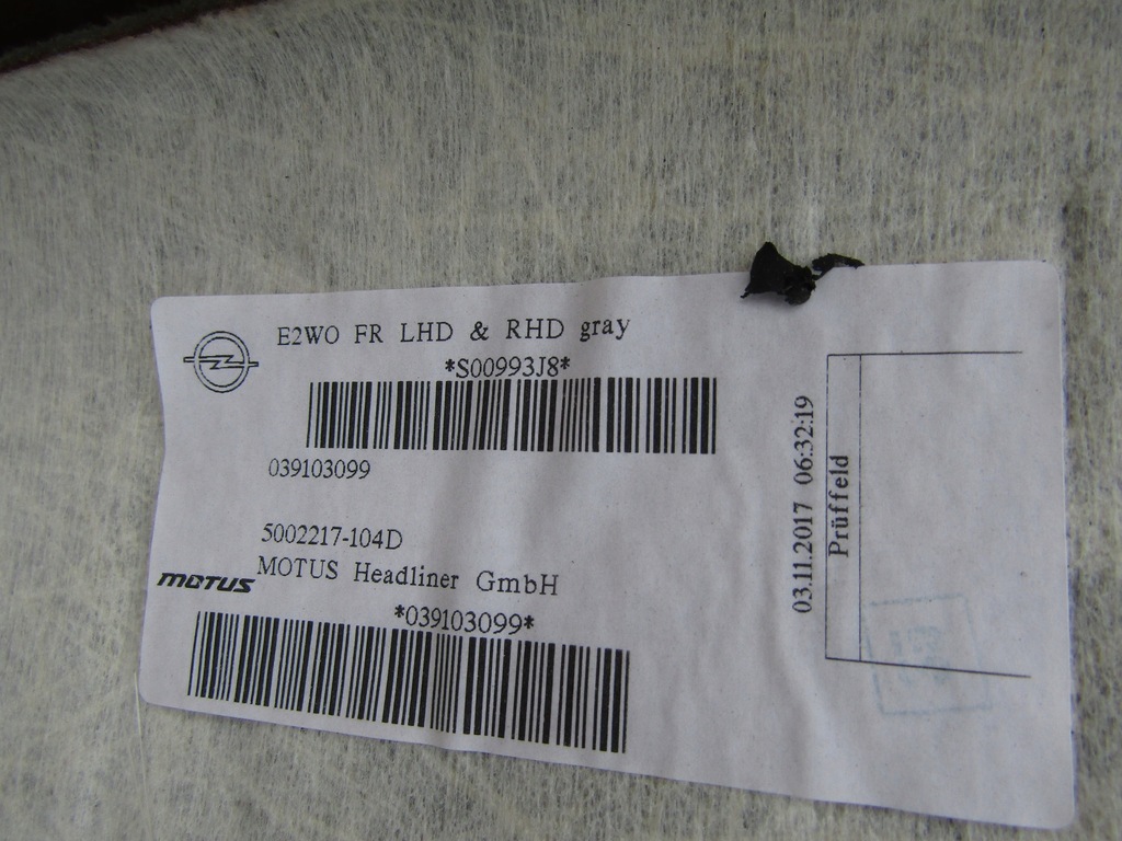 фото №12, Потолок opel insignia b kombi 2017- оригинал