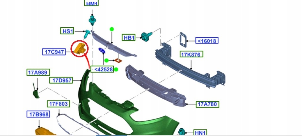 фото №11, Напрямна бампера лівий перед b-max 2012-2017 _ 1861734 _ av11-17d959-ae