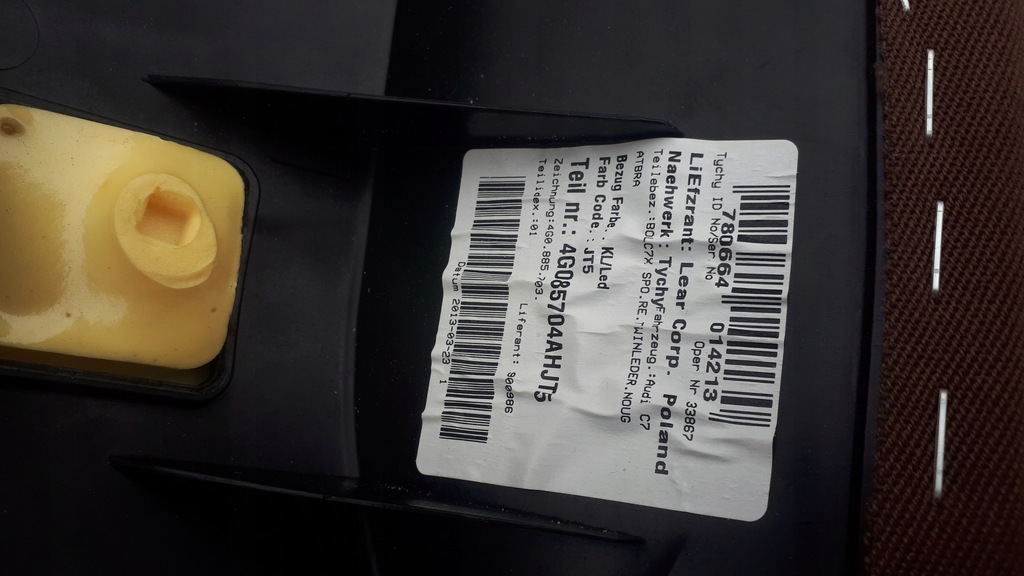 фото №10, A6 c7 4g a7 обшивка сиденье задняя левый правый кожа 2x