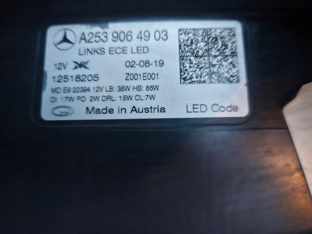 Mercedes glc w253 рестайлинг  фара левая multibeam led с Разборки