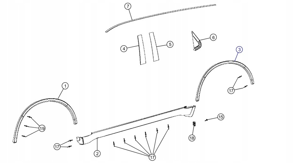 фото №7, Расширитель задние левая dodge durango po 2018 roku srt-style оригинальные