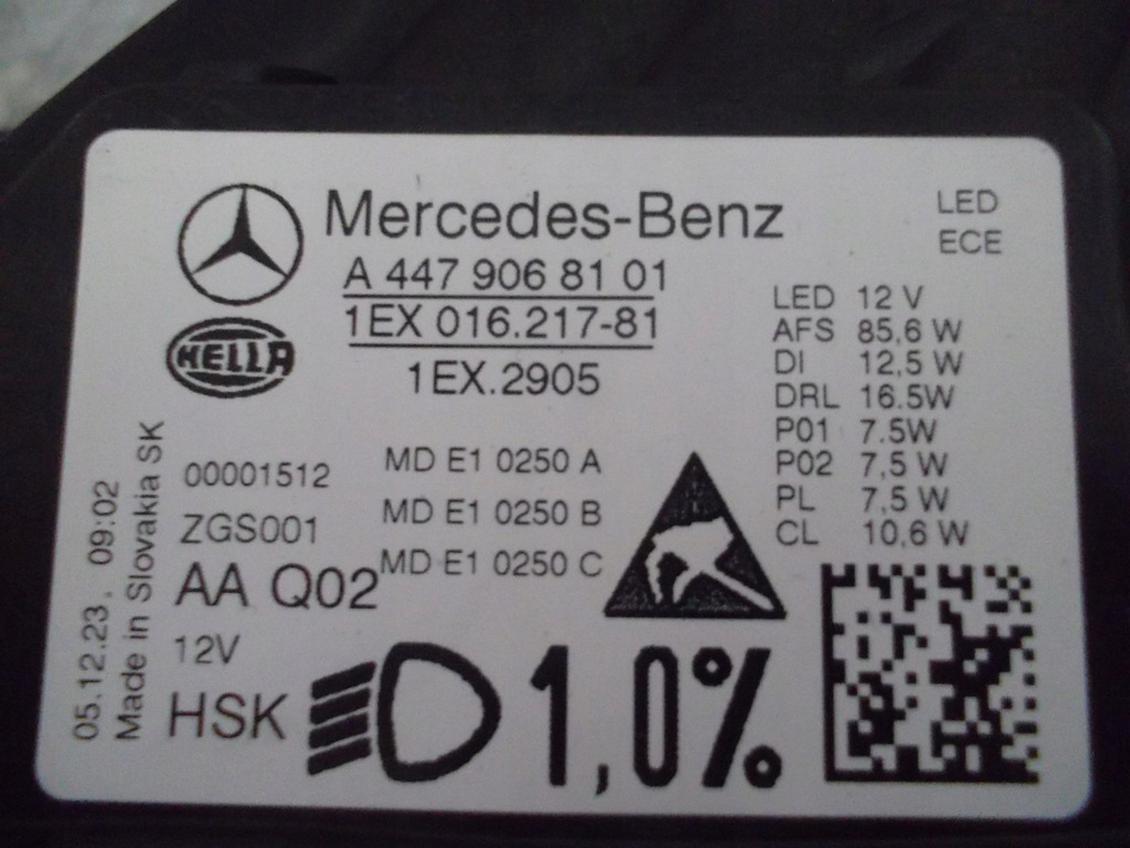 фото №15, Mercedes v klasa lift 447 w447 лампи фари multibeam повний nowe