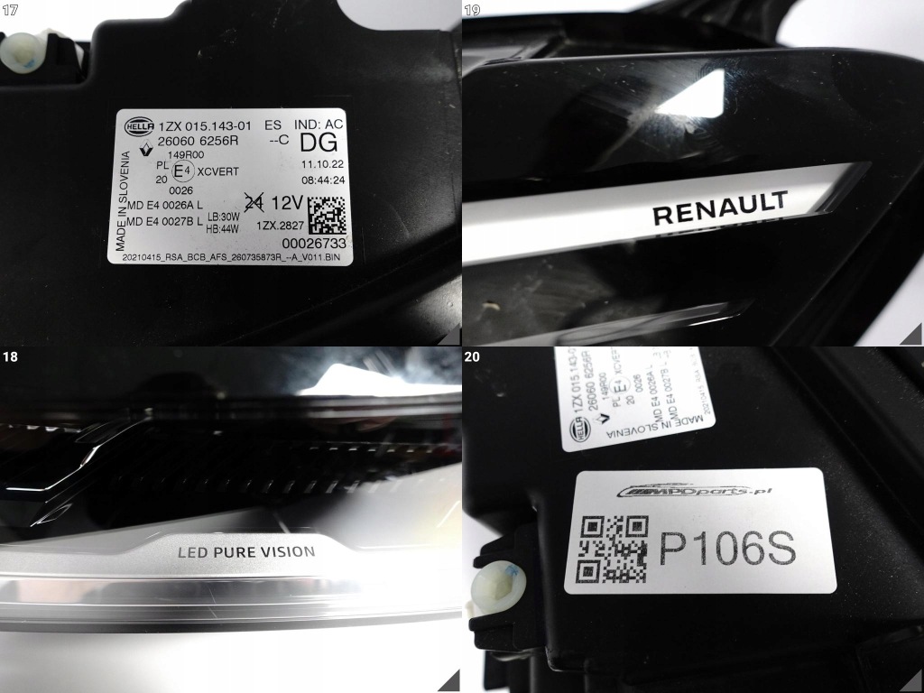 Renault megane e-tech electric 21- фара full led pure vision левая перед европа Оригинал