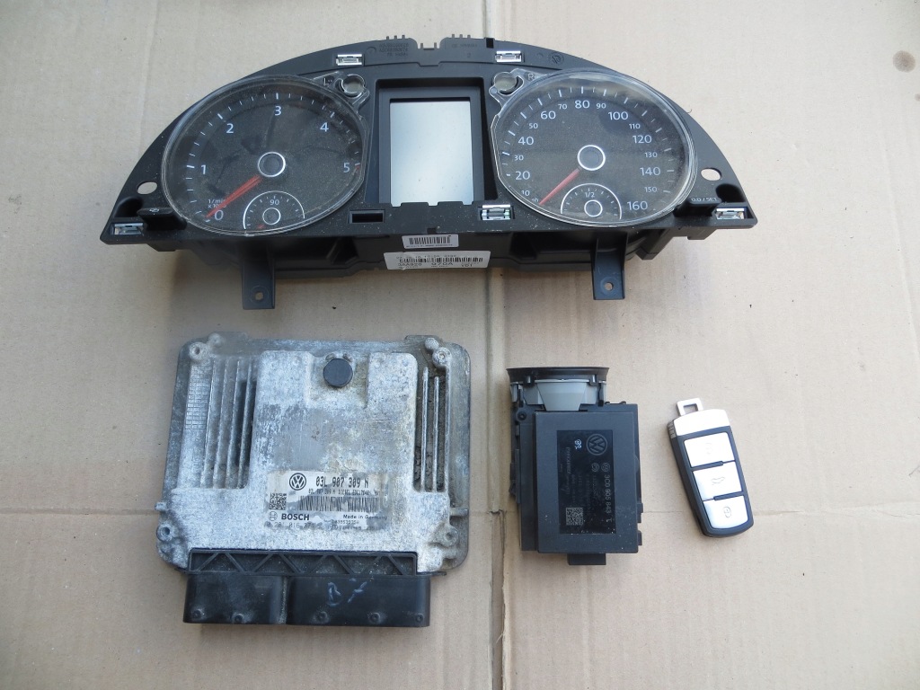 фото №1, Passat b7 бортовой компьютер набор стартовый 03l907309n