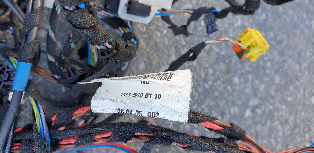 фото №14, Жгут электропроводка электрическая провода разъёмы mercedes s w221 s600 оригинальный номер eu