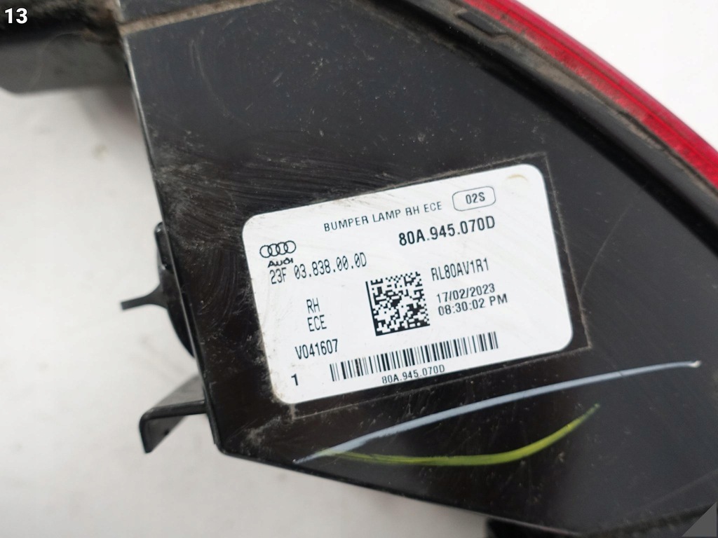 фото №14, Audi q5 sq5 80a ii 2 поколение fy 17-25 lift лампа правая w бампер задняя