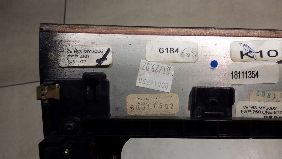 фото №11, Тунель середній панель скло дзеркало mercedes ml w163 a1638205010