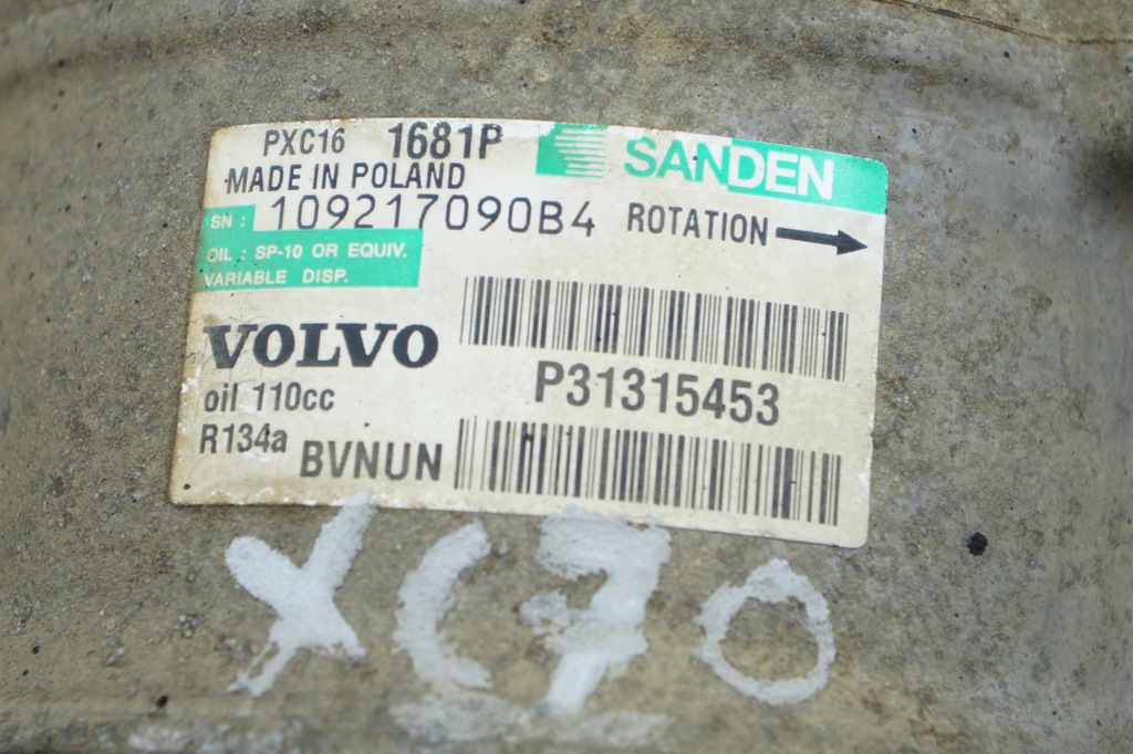 фото №5, Volvo xc60 s60 xc70 v70 s80 компресор компресор кондиціонера 31315453