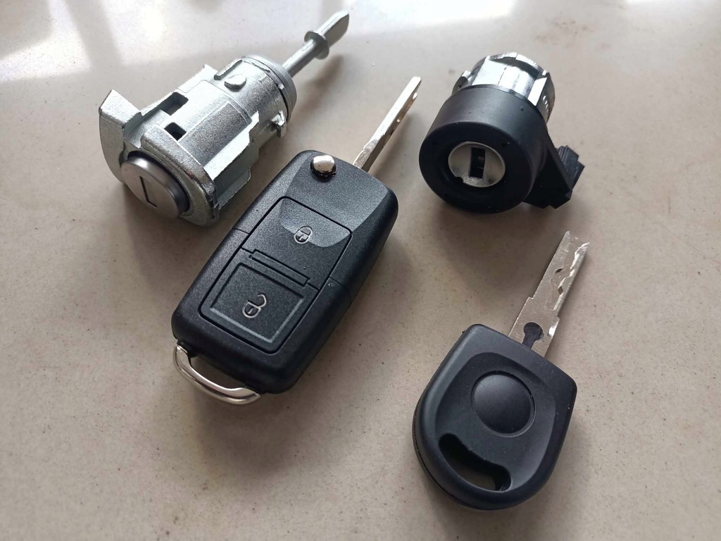 фото №14, Набор замки замок вкладка дверь замок зажигания ключ pilot vw golf iv 4 bora