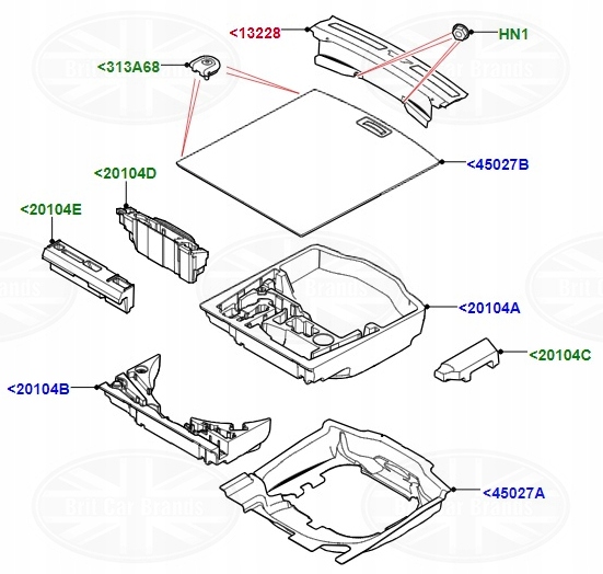 фото №2, Порог плита дверь багажника land rover range rover velar l560 lr106601
